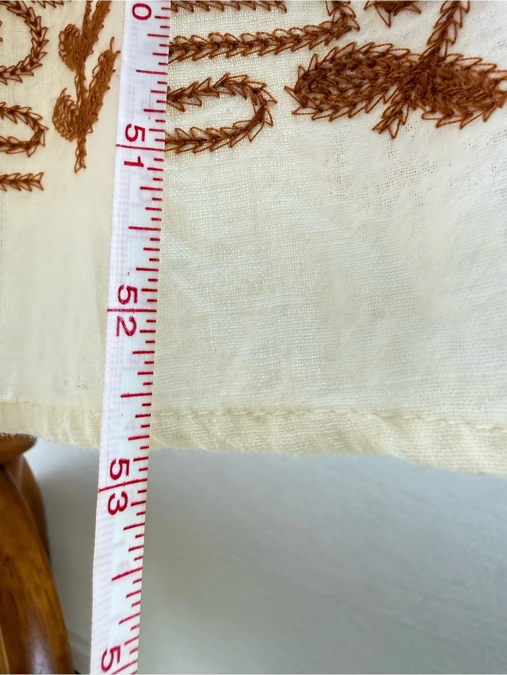 Polagram Cream & Brown Embroidered Notch Neck Short Sleeve Maxi Dress